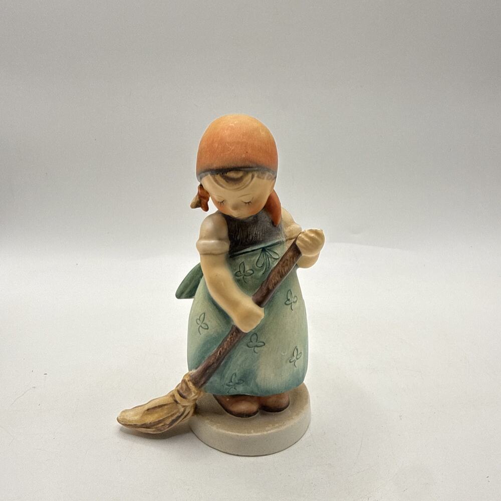 Vintage Goebel Hummel “Sweep” Girl with Broom Figurine W Germany *